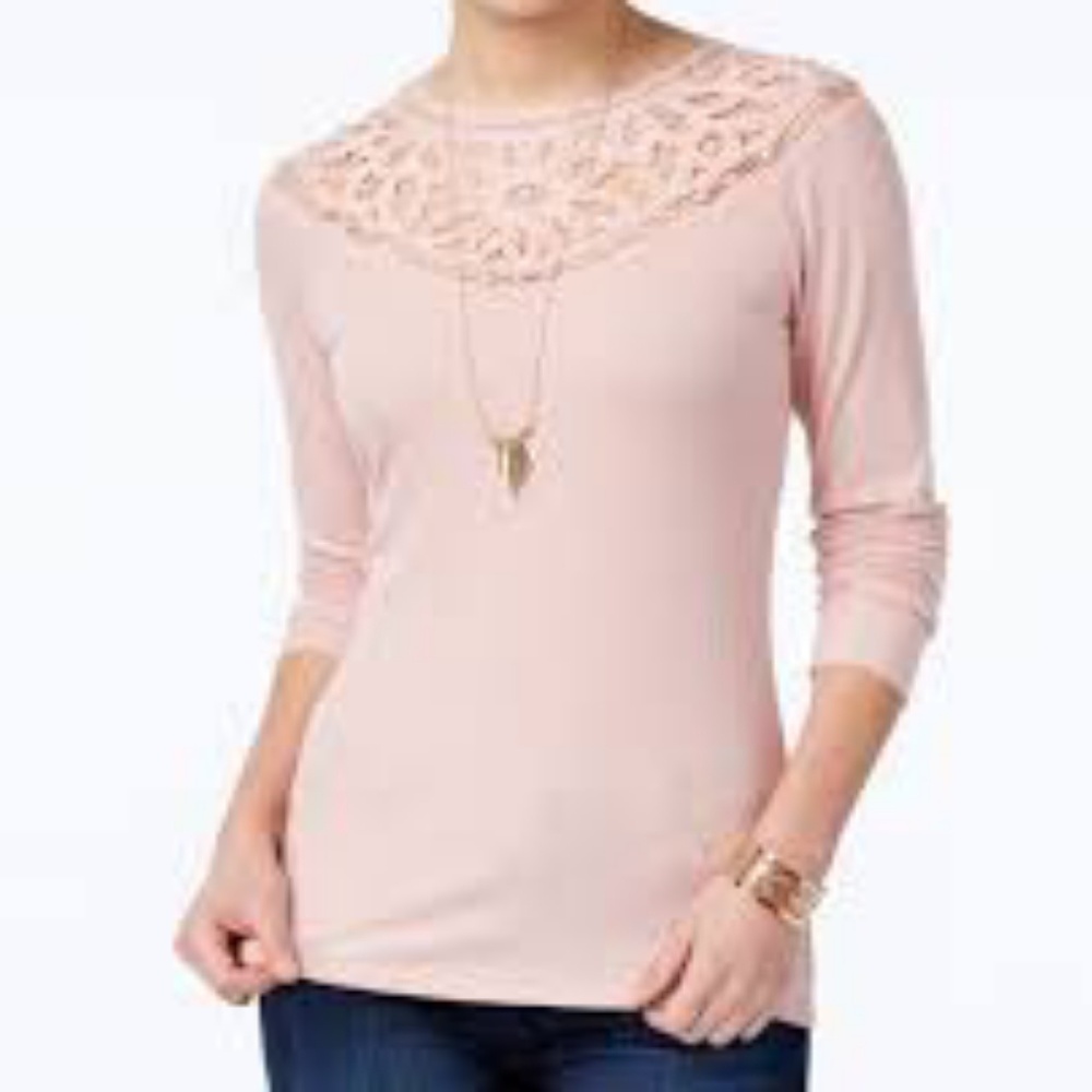 ✨ Jessica Simpson Crochet Open Back Top